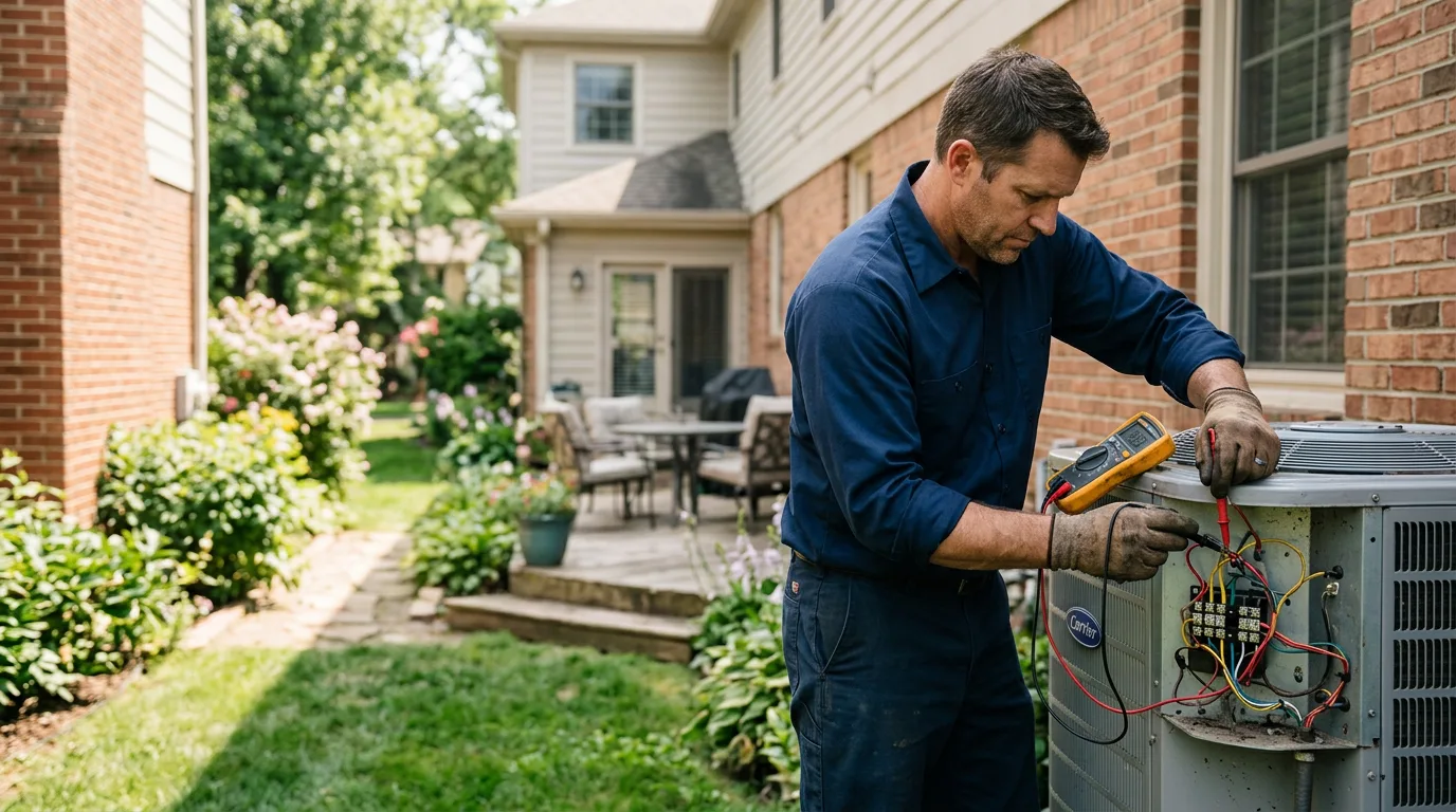 HVAC technician working near Peach Creek, WV